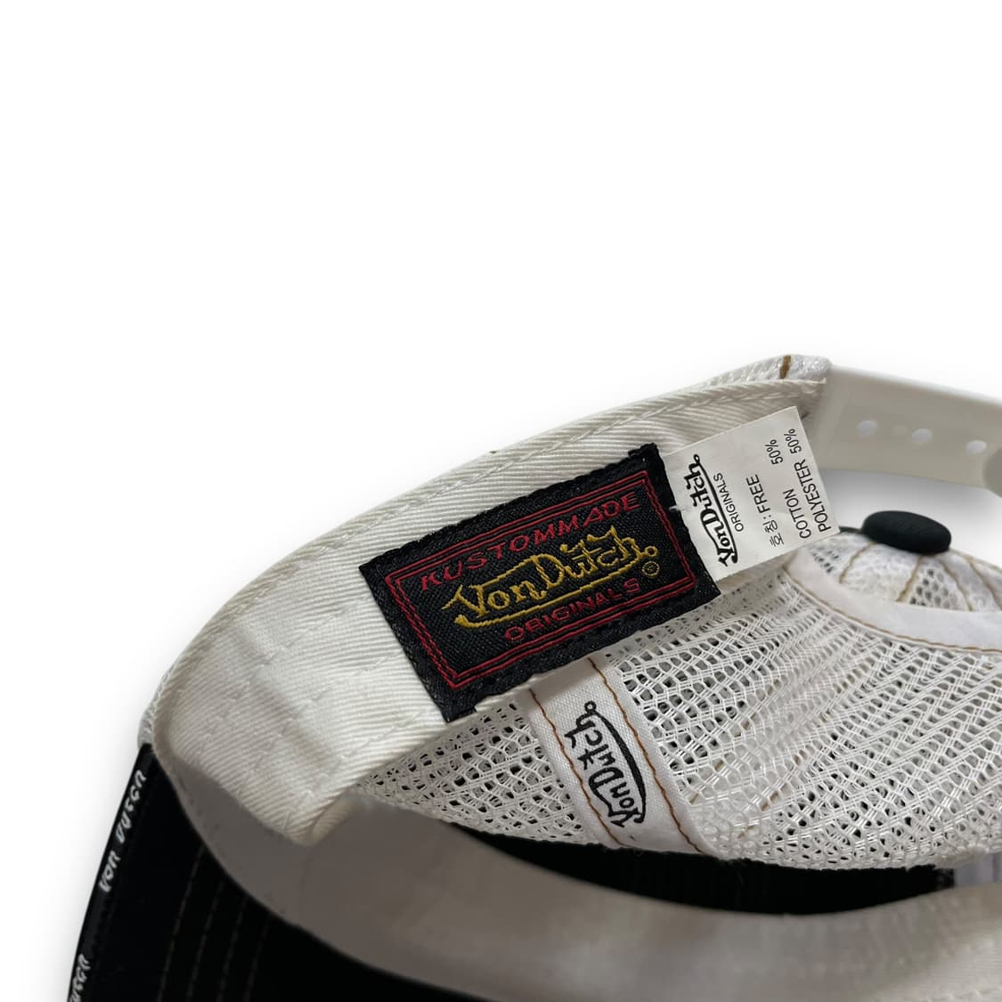 본 더치 y2k 다크 화이트 투톤 트러커 빈티지 메쉬캡 상품이미지7
