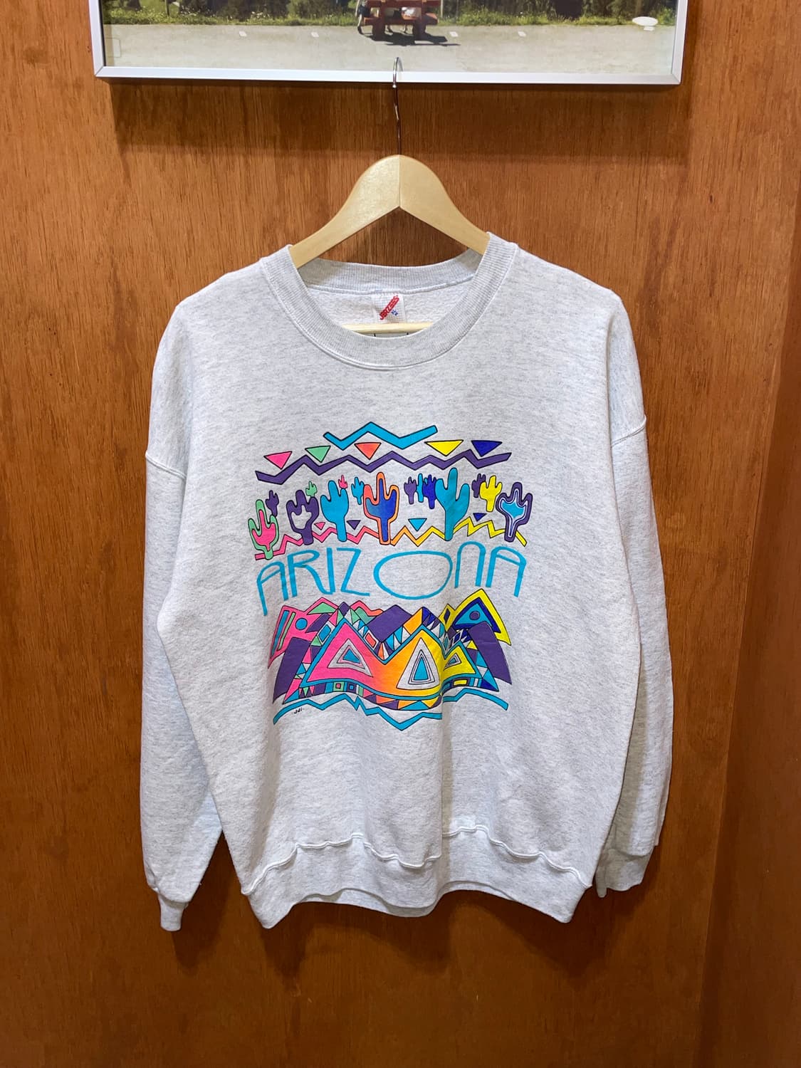 (XL) 90s USA Jerzees 져지스 프린팅 맨투맨 스웻 셔츠 상품이미지3