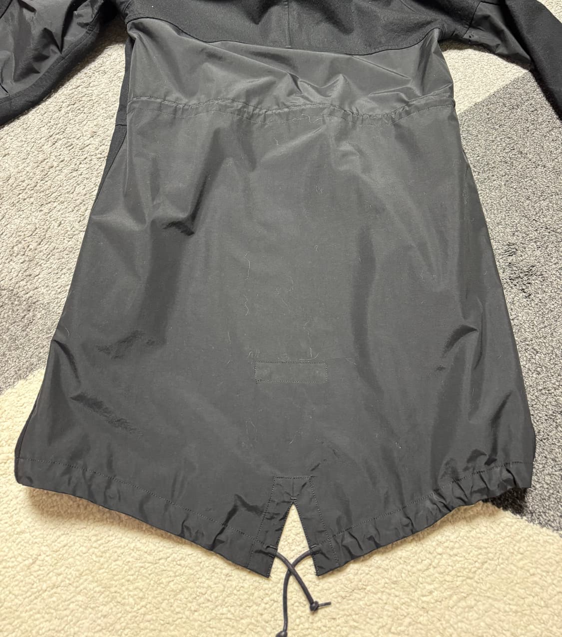 POLIQUANT 블랙 후드 롱 코트 상품이미지7