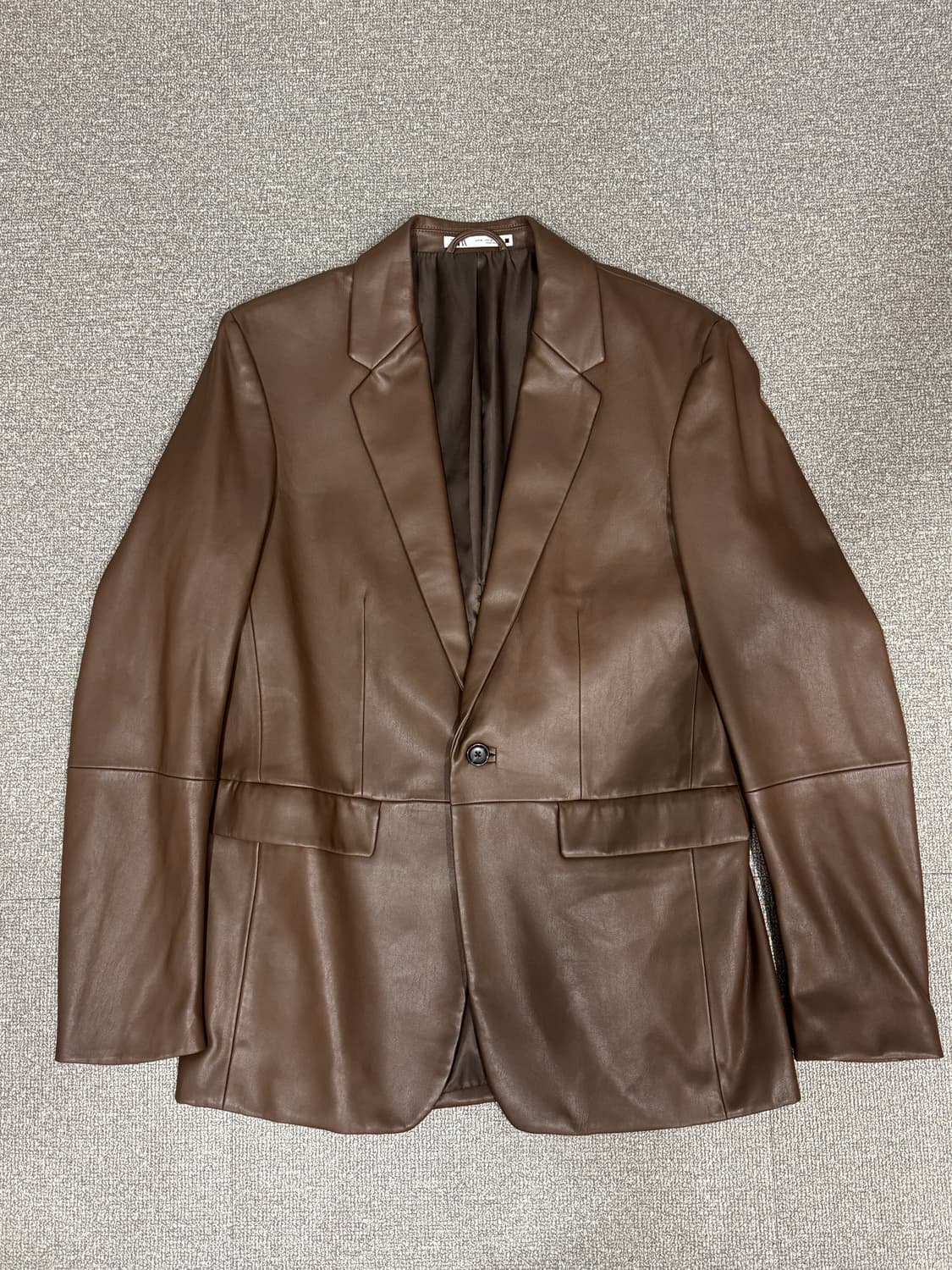 자라 비건 레더 블레이저 브라운 M 상품이미지2