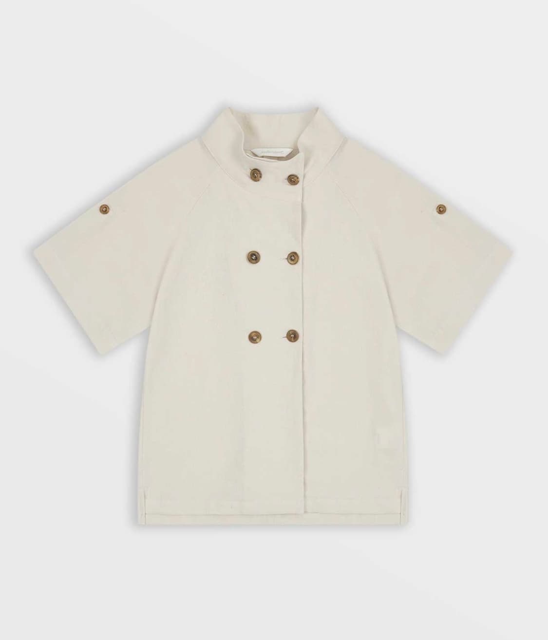 Safarispot 더블 브레스티드 린넨 하프 셔츠 상품이미지1