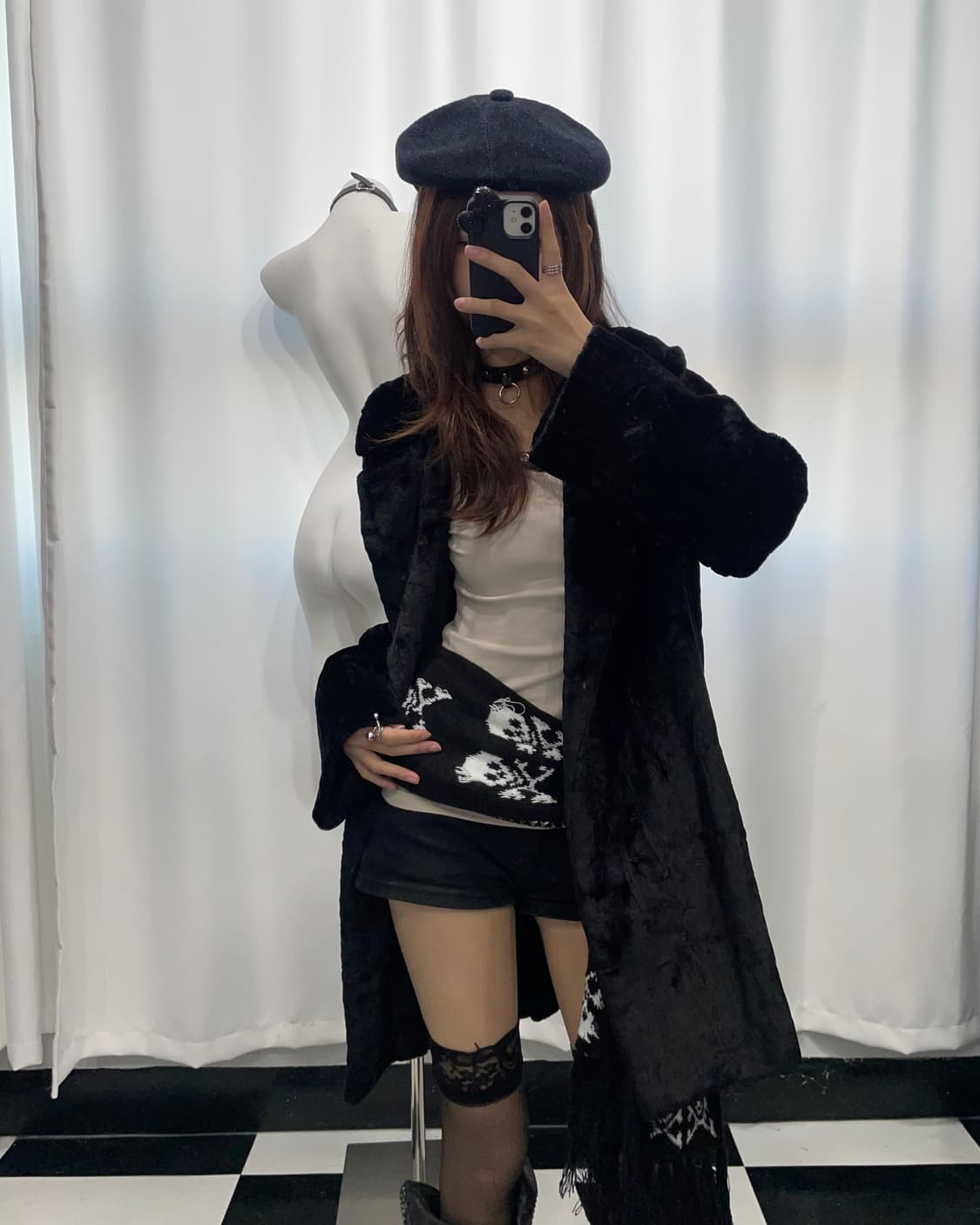 🎸블랙 퍼 코트🎸 상품이미지1