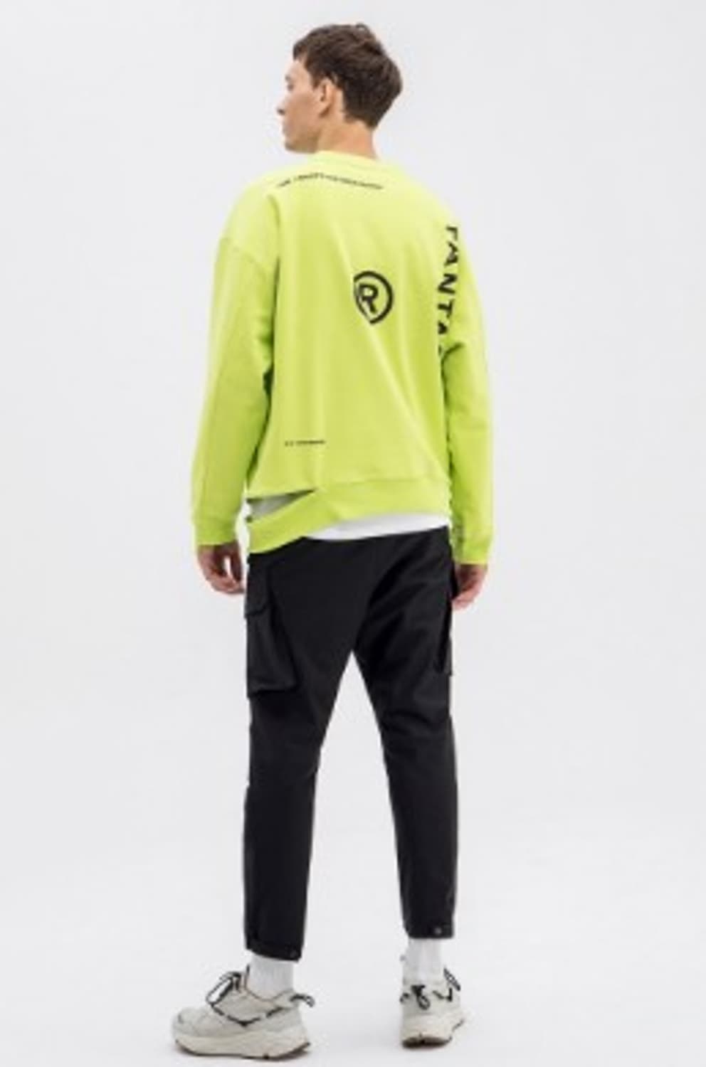 시스템 옴므 래터링 언발 맨투맨 티셔츠 상품이미지1