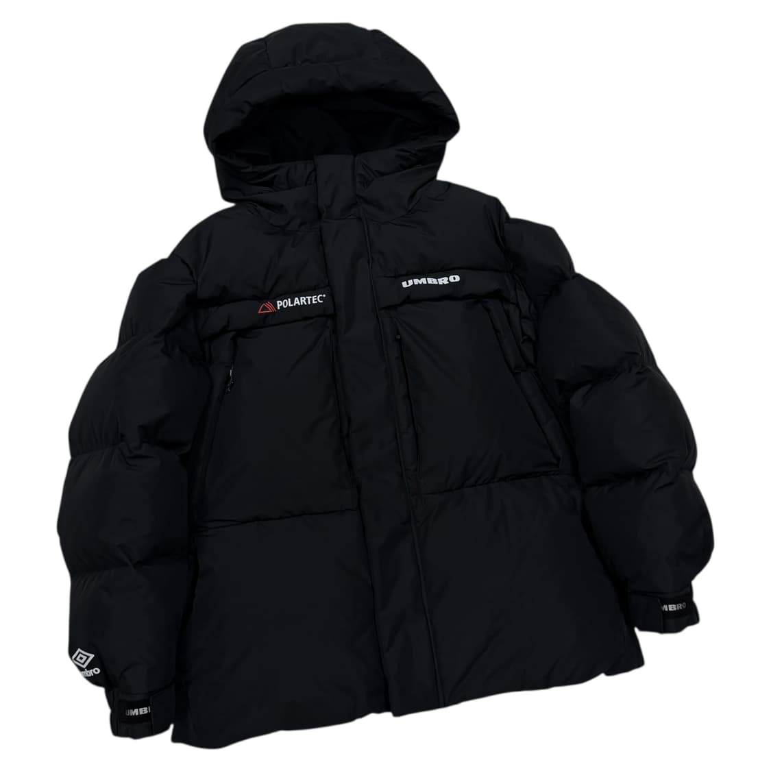 엄브로 폴라텍 헤비 덕다운 후드 숏패딩 블랙 S 90 상품이미지2