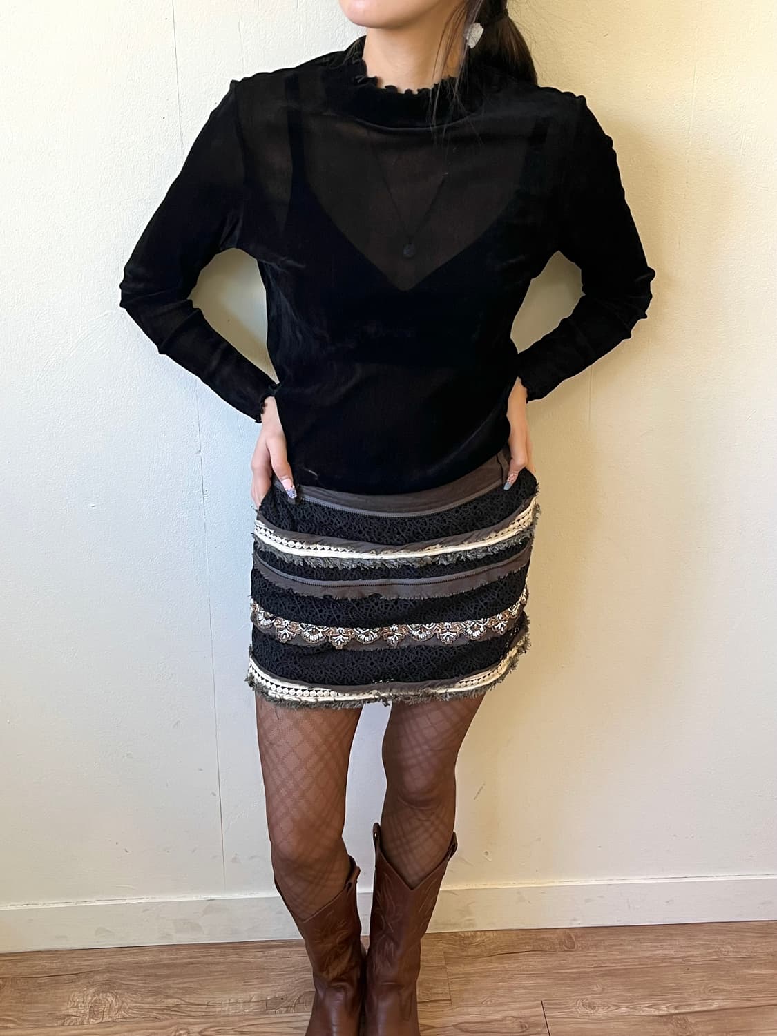 DOROA 아트 숏 스커트 상품이미지4