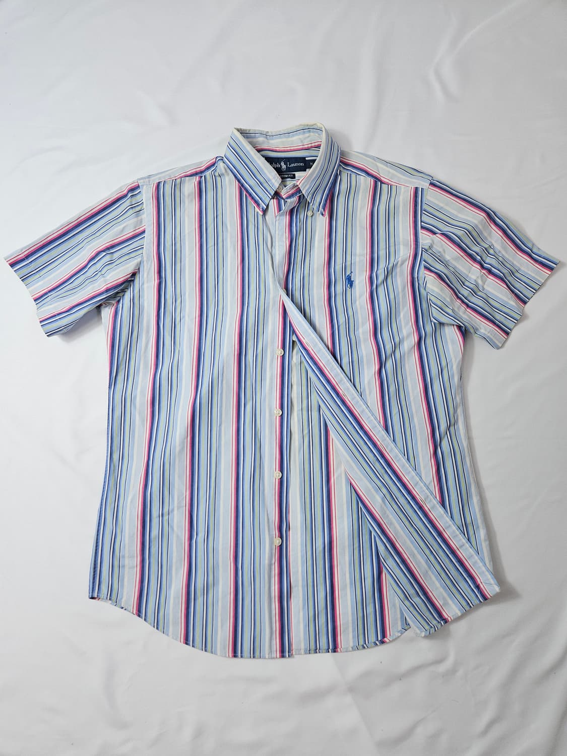 폴로 랄프로렌 블루포니 반팔셔츠 스트라이프 빈티지 M 상품이미지1