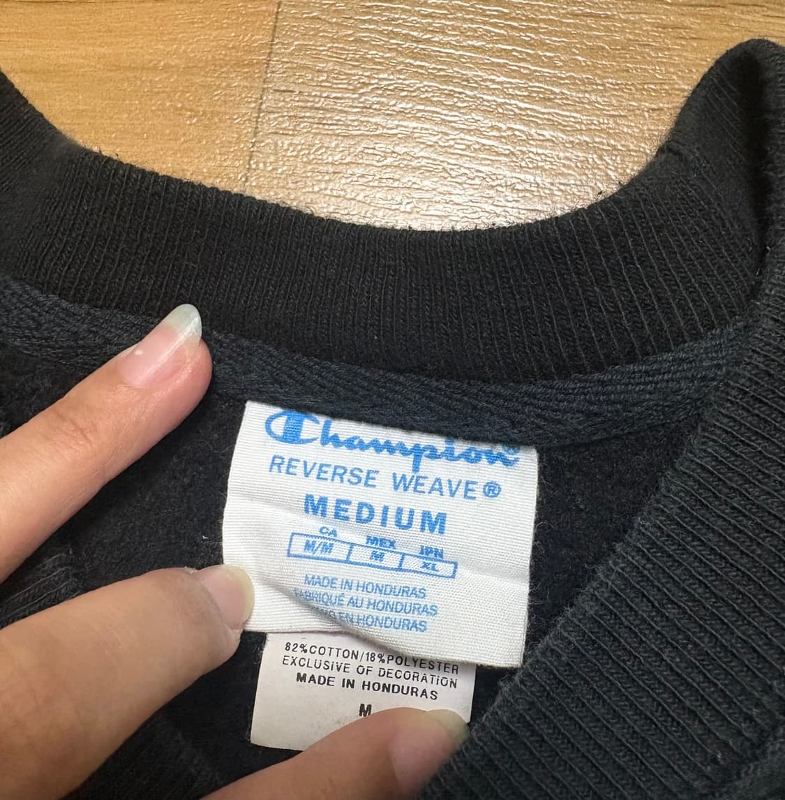 챔피온 빅로고 맨투맨 블랙 상품이미지4