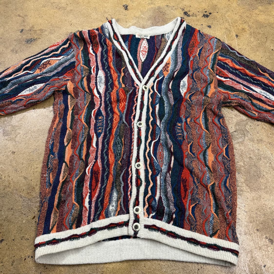 [정품/L] 올드컨트리 멀티 케이블 니트 가디건 b19 상품이미지3