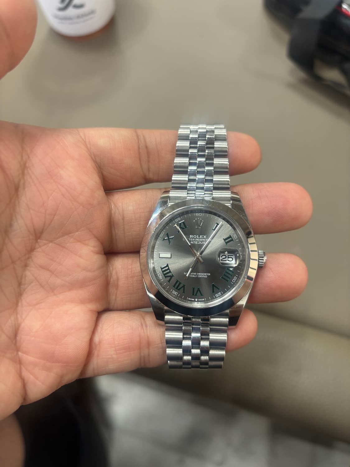 롤렉스 (ROLEX) 데이트저스트 41 윔블던 슬레이트 로만 상품이미지3