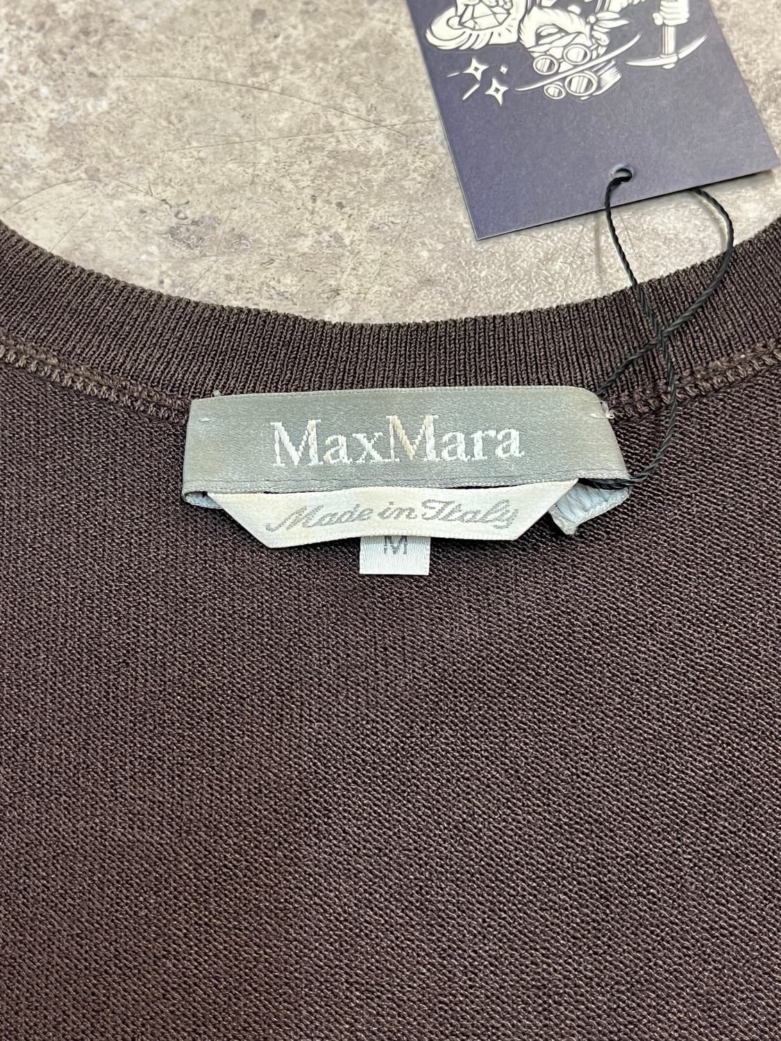 막스마라 반팔 가디건 브라운 M #csz2845 상품이미지3