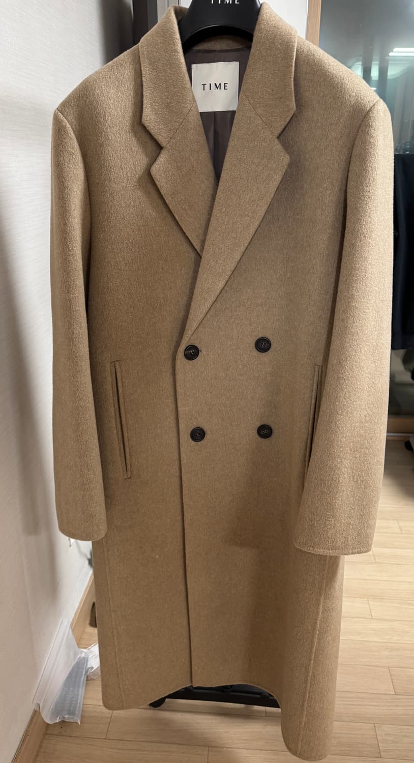 (새상품)타임 캐시미어 블렌드 백 슬릿 더블코트 95 사이즈 상품이미지2