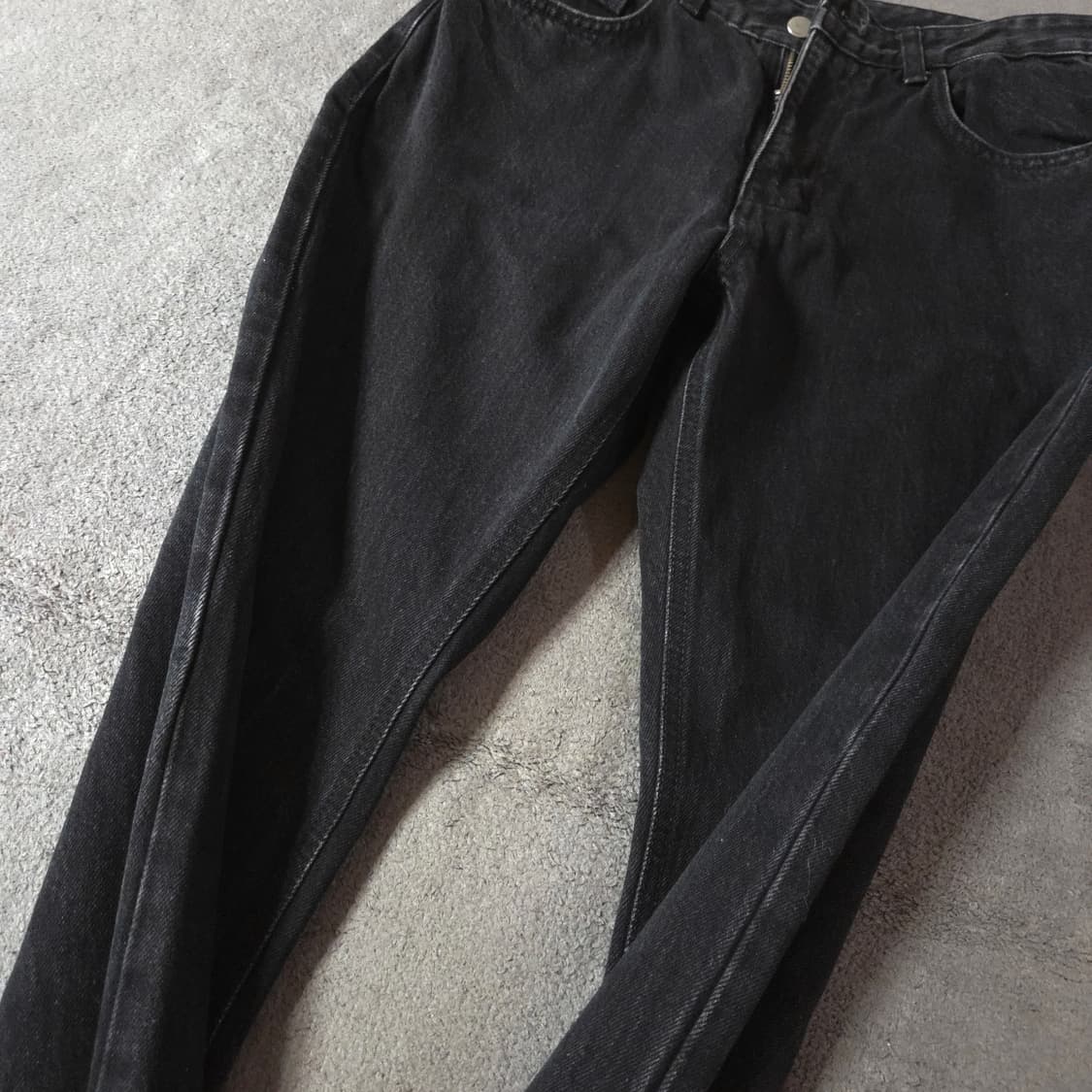 유스 흑청 블랙 데님 팬츠 30-31인치 상품이미지4
