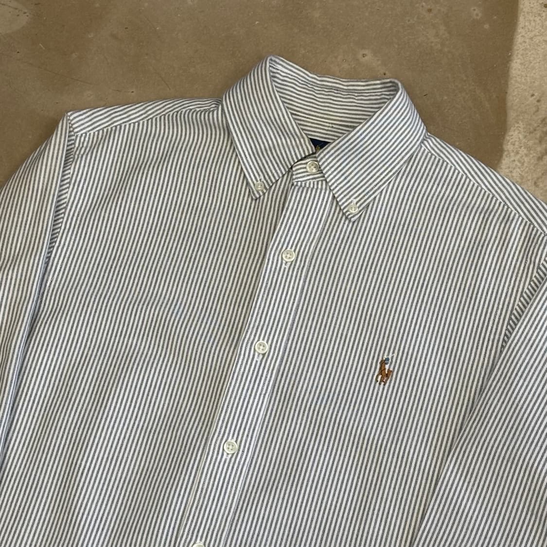 S 폴로랄프로렌 슬림핏 스트레치 옥스포드 스트라이프 셔츠  상품이미지1