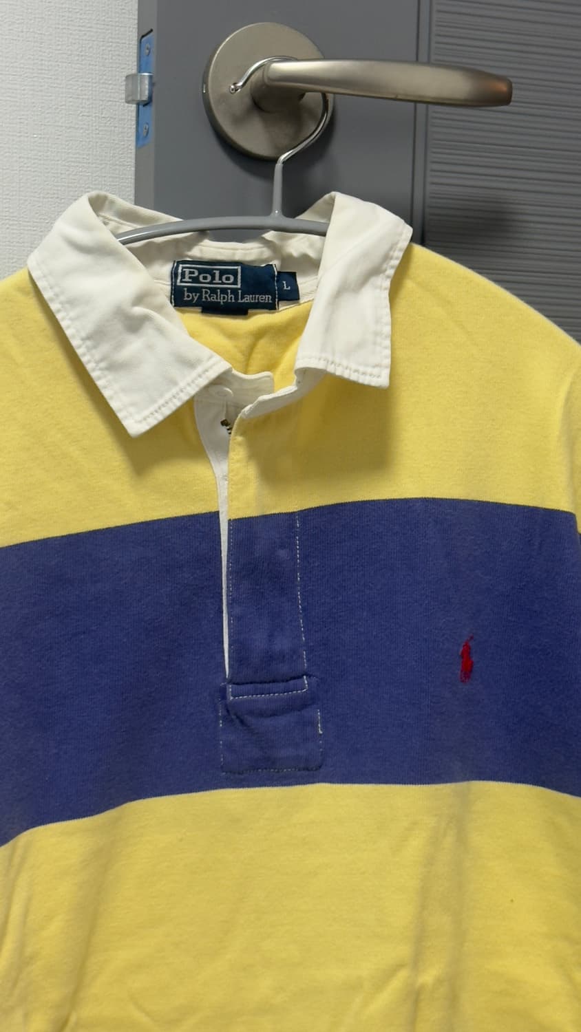 폴로 90s 스트라이프 럭비티셔츠 사이즈 L 상품이미지2