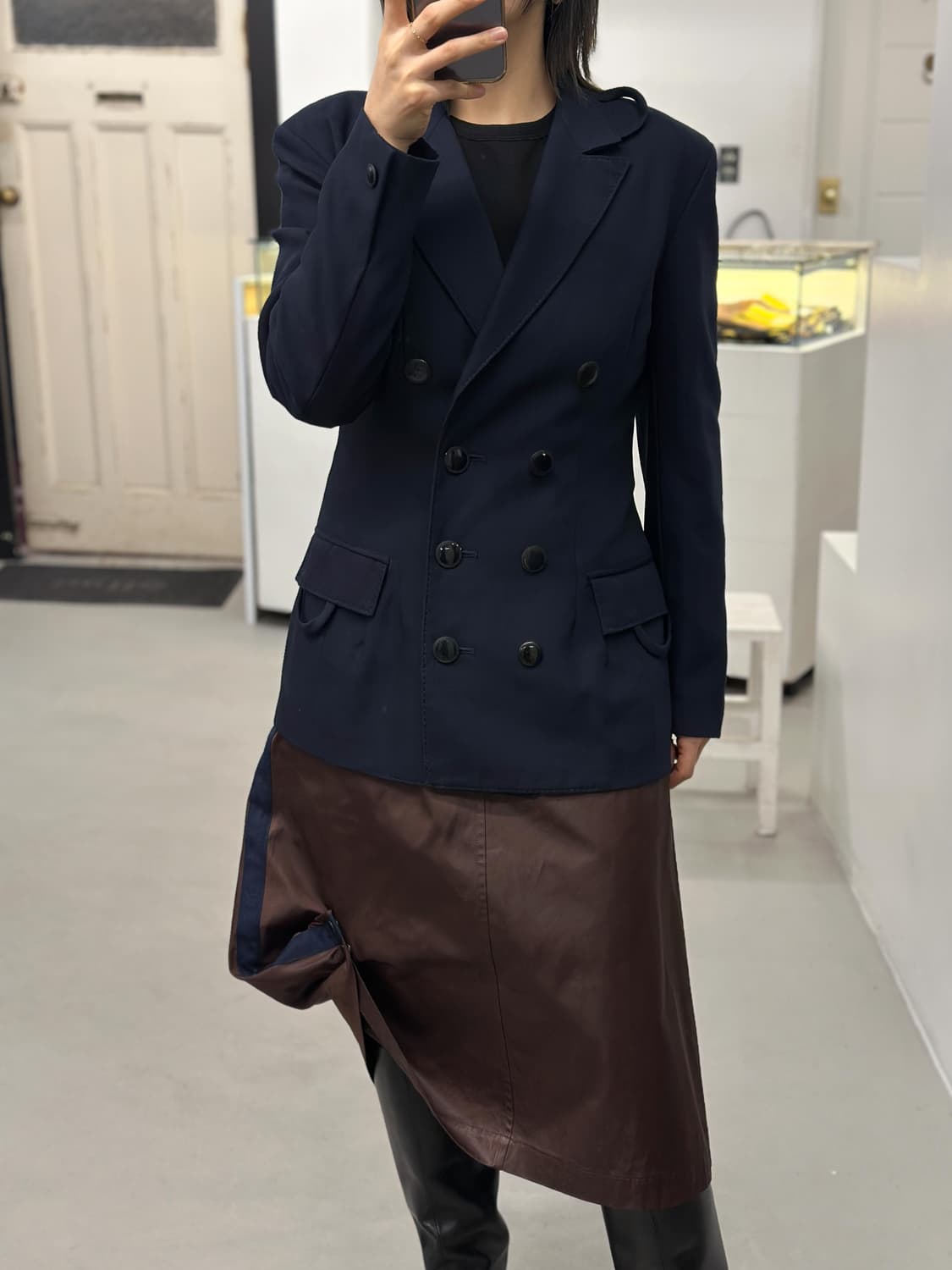 이세이미야케 비대칭 스커트 상품이미지1