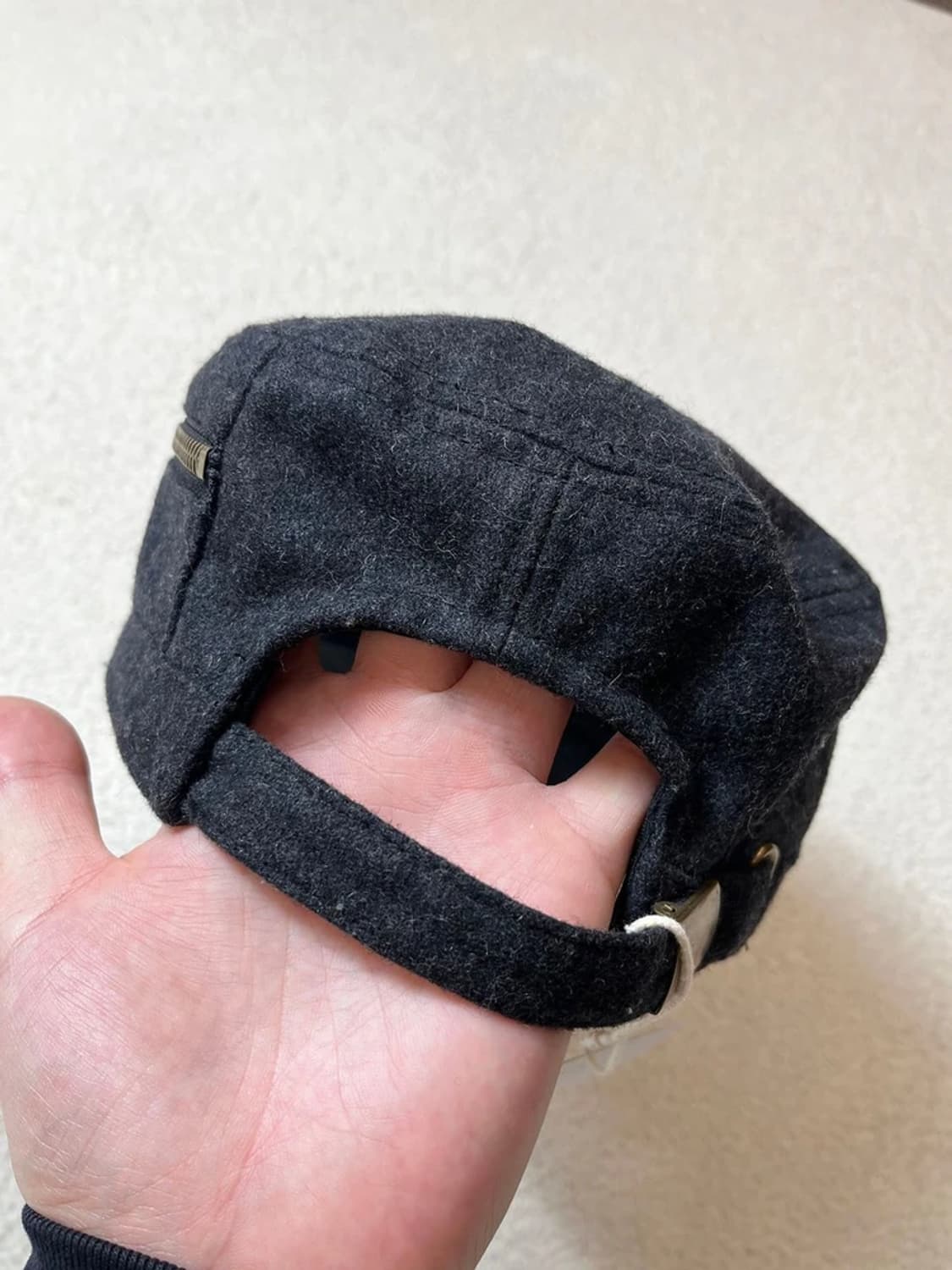 빔즈 Beams 지퍼 디테일 울 헌팅 캡 A1704 상품이미지4