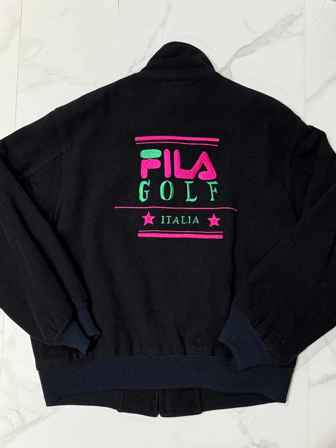 휠라 빈티지 올드스쿨 빅로고 울 자켓 상품이미지2