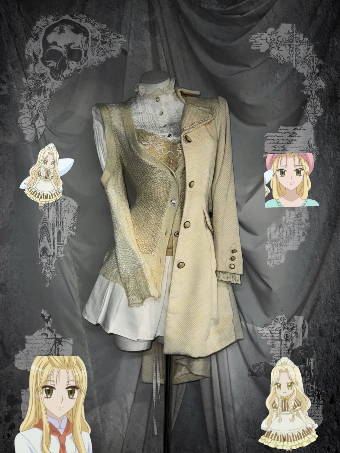 바디라인 꿈빛파티시엘 허니깔 액시즈팜 베이지페어리 코디세트  상품이미지1