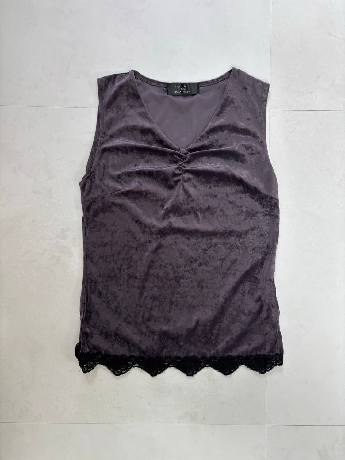 PURPLE VELVET LACE SLEEVELESS 상품이미지1