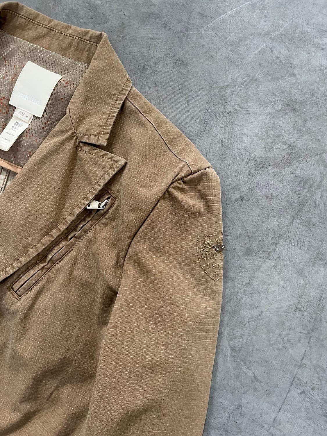 Diesel 디젤 베이지 브라운 코튼 워크 자켓 블레이저  상품이미지3