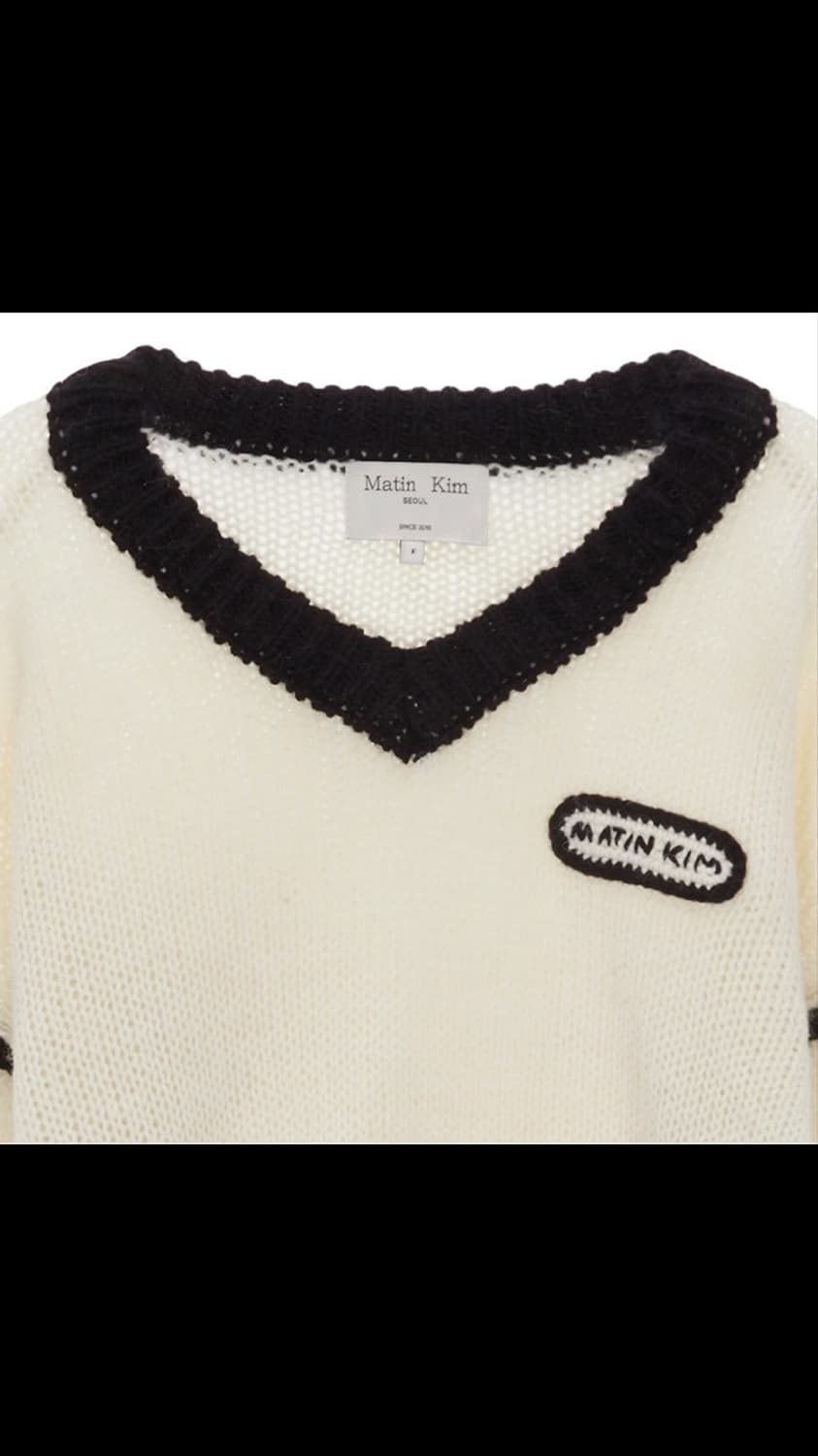 공홈품절, 정가 거의 18만원) 마뗑킴 V넥 니트, 아이보리(택달린 새상 상품이미지7