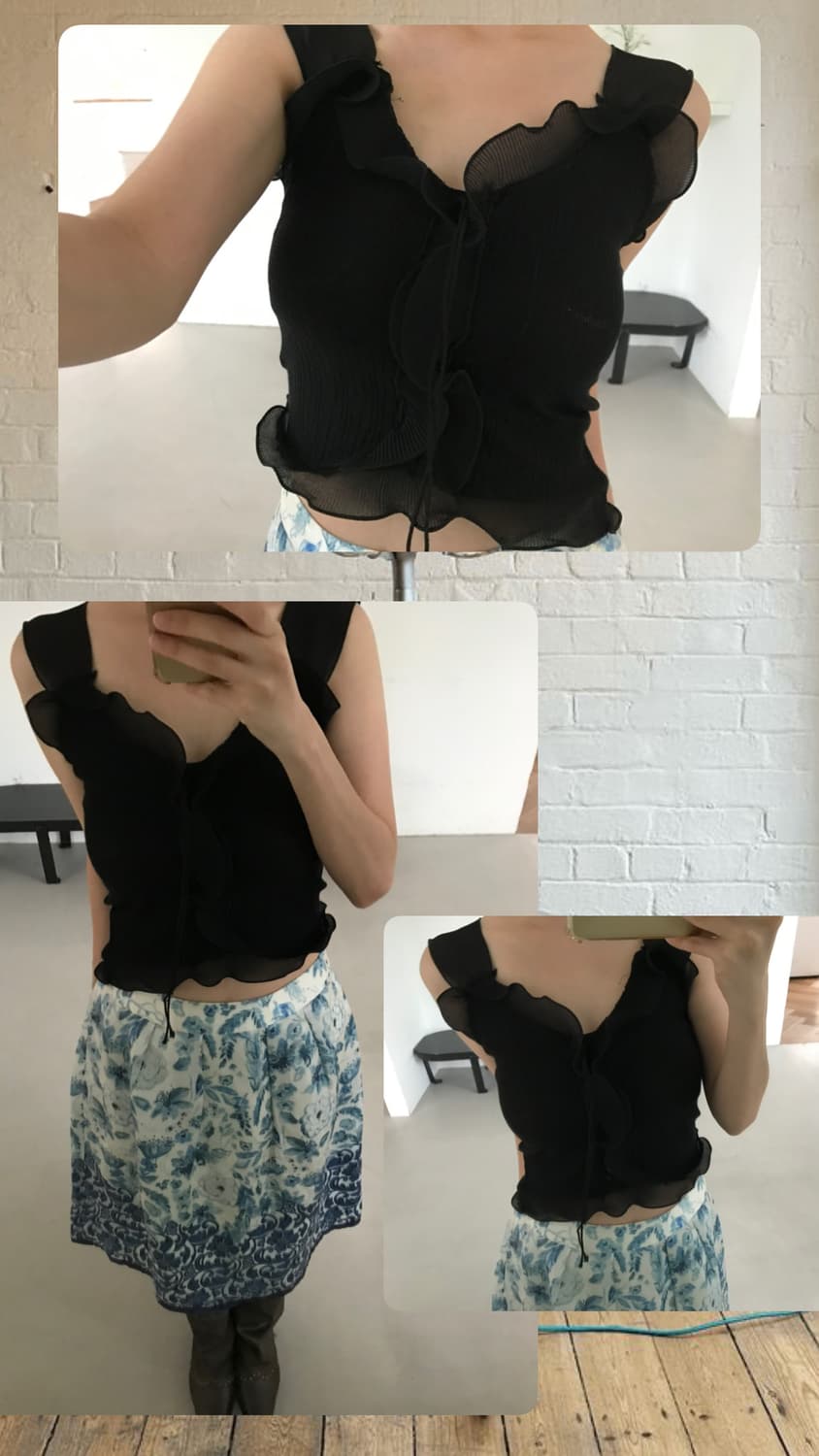 vintage ruffle sleeveless 상품이미지6