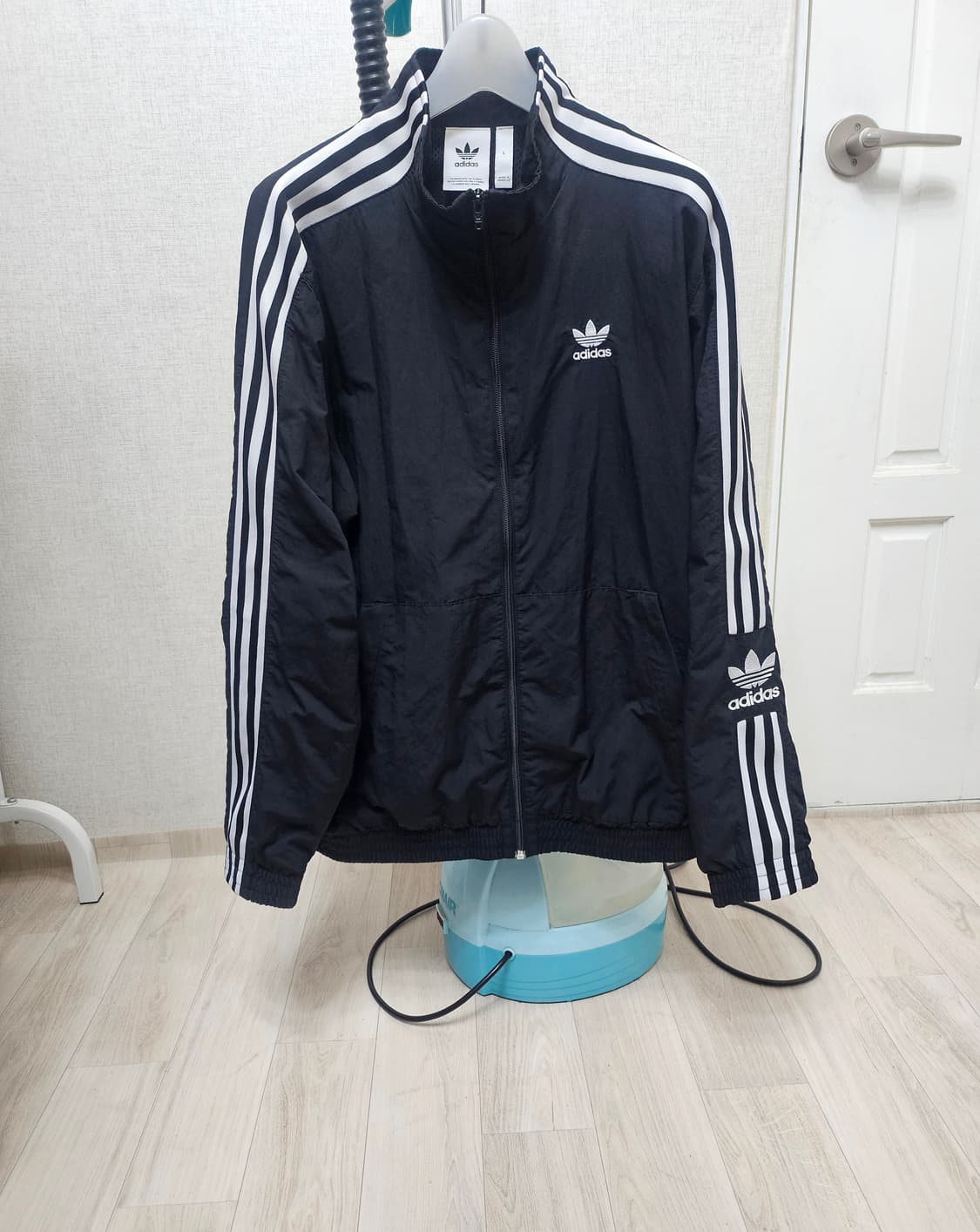 (100~105)L☆초대장급☆아디다스 파이어버드 락업[검흰]트랙탑바람막이 상품이미지1