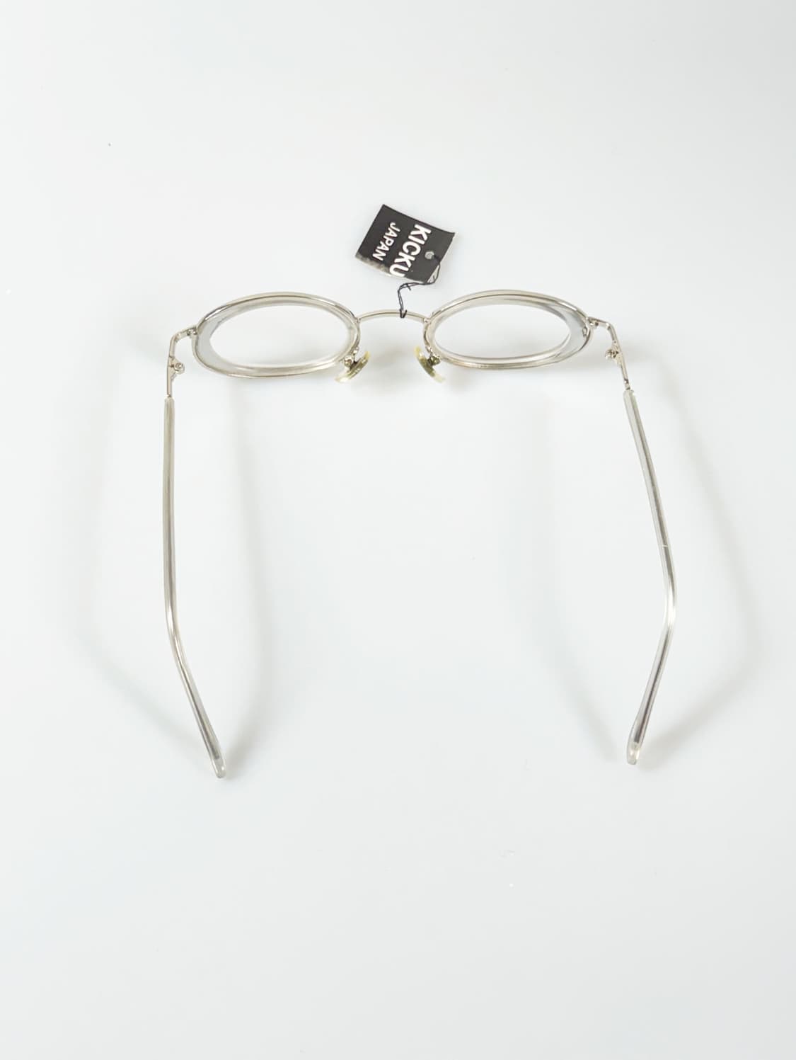 90s KICKU JAPAN 오벌 클리어 프레임 빈티지 안경 상품이미지5