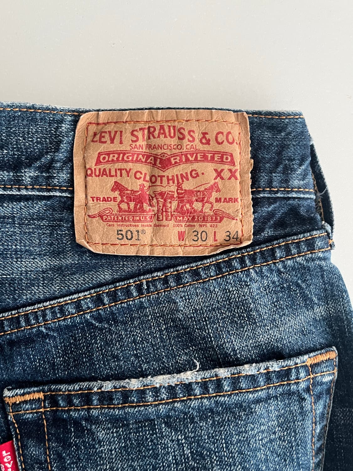 30) 리바이스 501 빈티지워싱 데님 청바지 상품이미지5