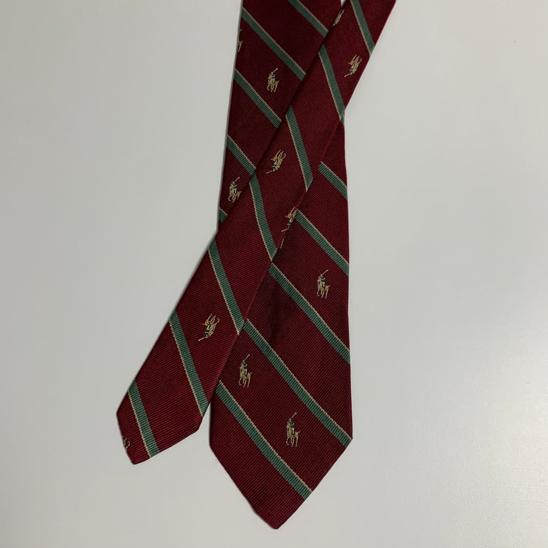 폴로 랄프로렌(POLO) 포니 로고플레이 명품 스트라이프 슬림넥타이 A+ 상품이미지3