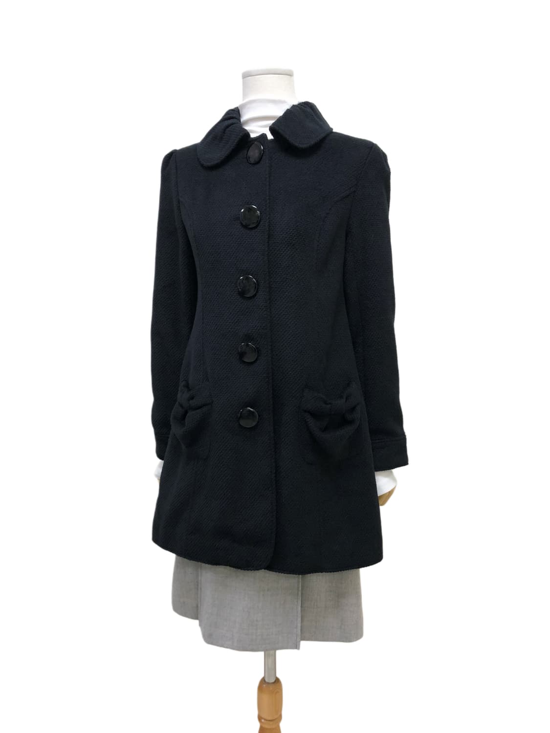 Lodispotto 블랙 미디 코트 상품이미지4