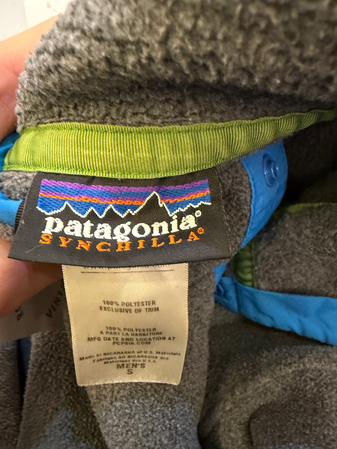 파타고니아 2010 신칠라 차콜 블루 배색(Men,S) 상품이미지7