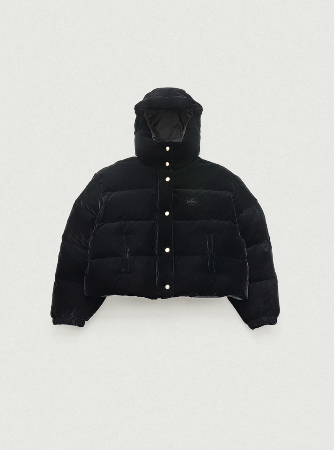 더바넷 리틀 블랙 벨벳 구스 푸퍼 자켓 상품이미지1