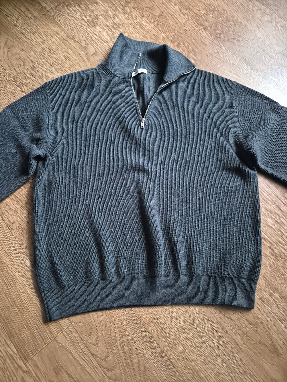 더니트컴퍼니 하프집업 차콜 xl 상품이미지1