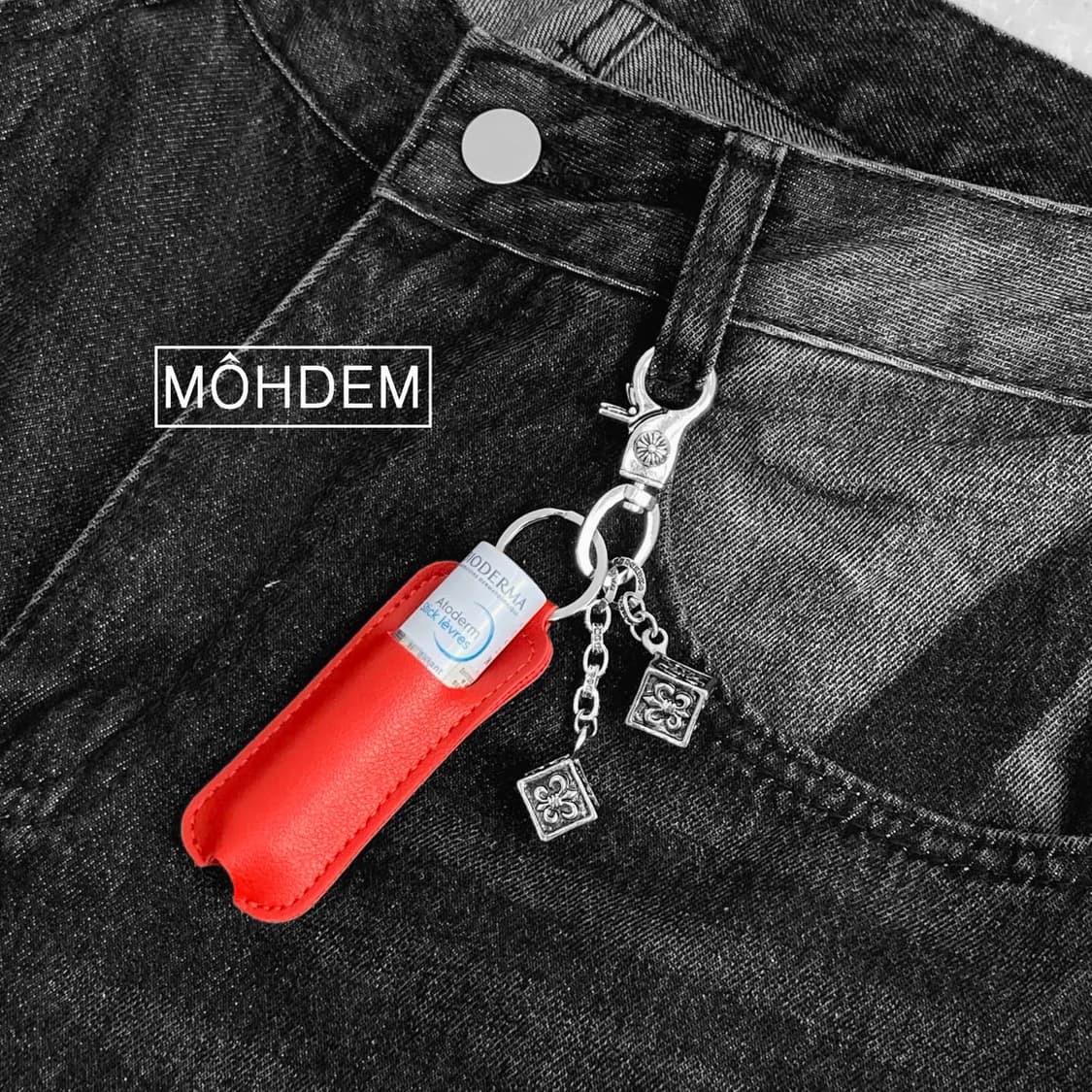 [Unsex] 립밤 케이스 크롬주사위 키링 열쇠고리 상품이미지2