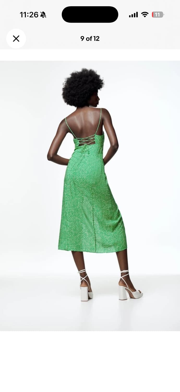 Zara 자라 슬릿 미디 원피스 드레스 상품이미지6