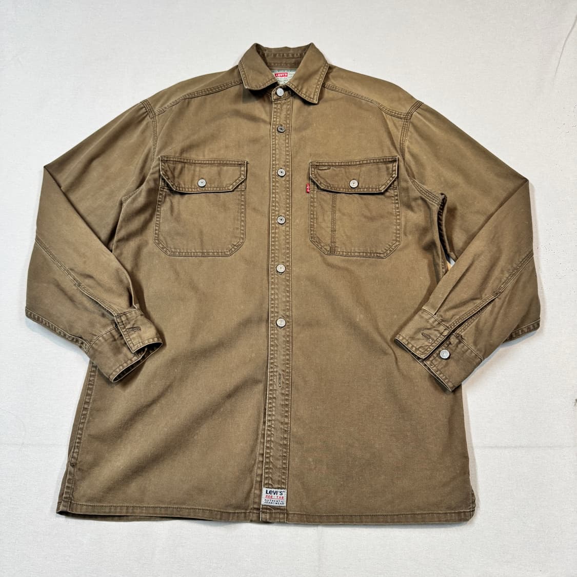 100) 리바이스 투포켓 워크 데님 셔츠 자켓 T버튼 타입 상품이미지1