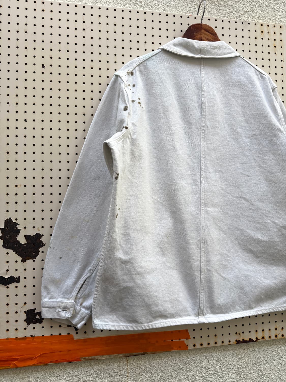 1950s WHITE ROUNDED COLLAR 빈티지 프렌치워크자켓 상품이미지8