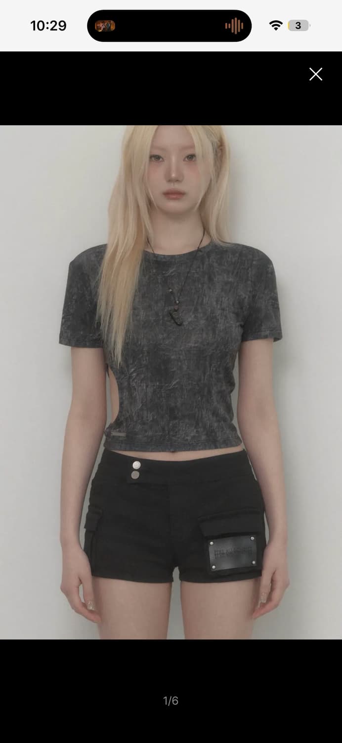 에트오소메 반팔 티셔츠 Graphic Side-hole Top 상품이미지1