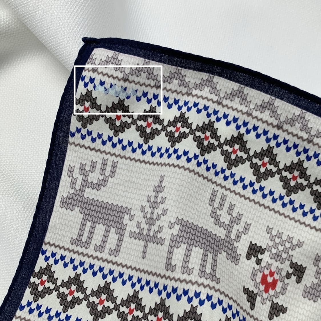 [정품] Polo 폴로 랄프로렌 노르딕 사슴패턴 빈티지 쁘띠스카프 손수건 상품이미지3