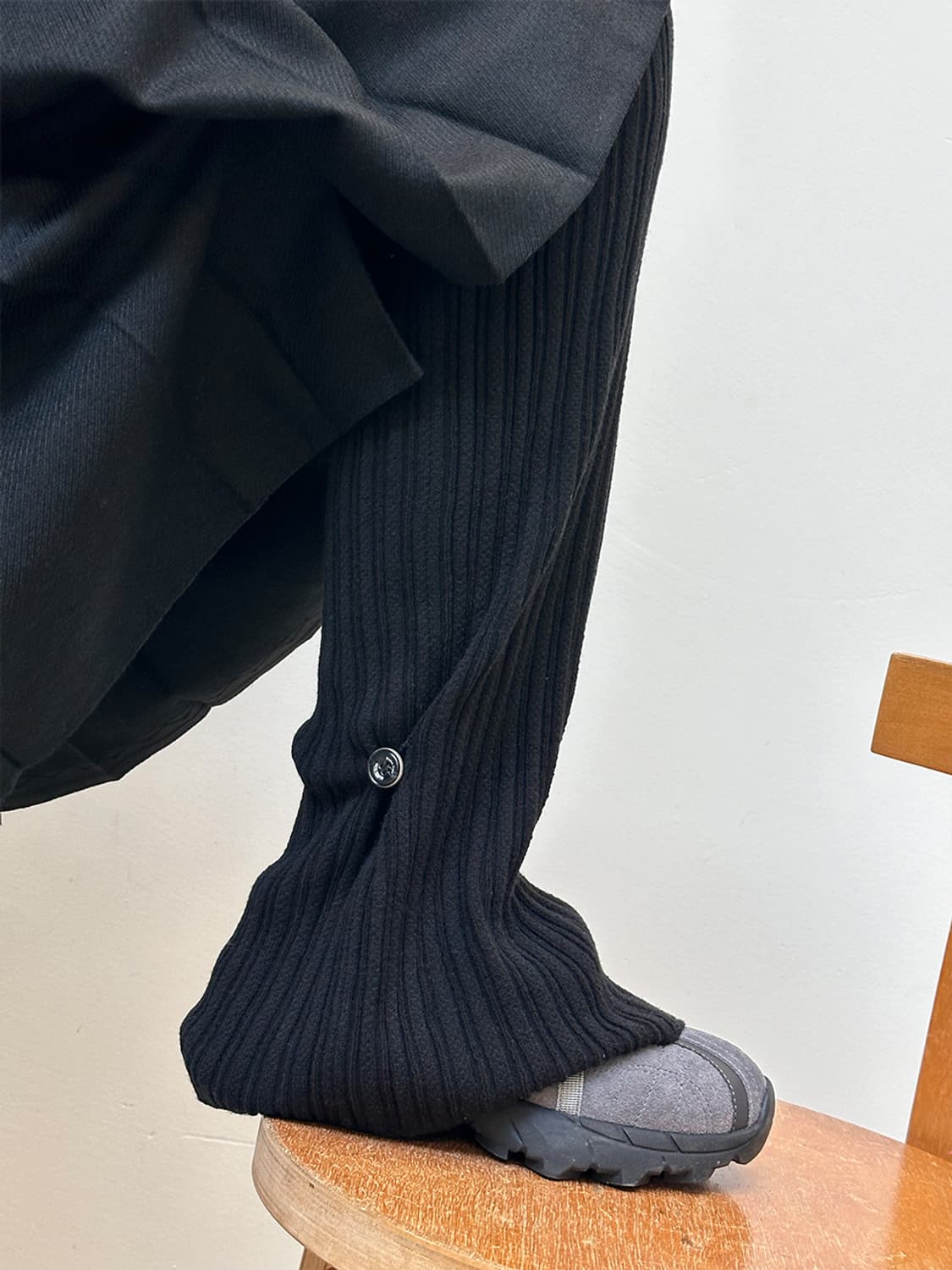 마뗑킴 matin kim 레이어드 니트 부츠컷 팬츠 바지 S 새상품 상품이미지3