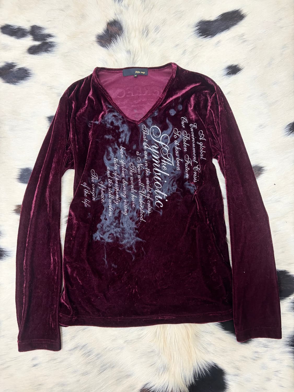 [Alpha Magic]Vkei Burgundy Velvet Sleeve 상품이미지4