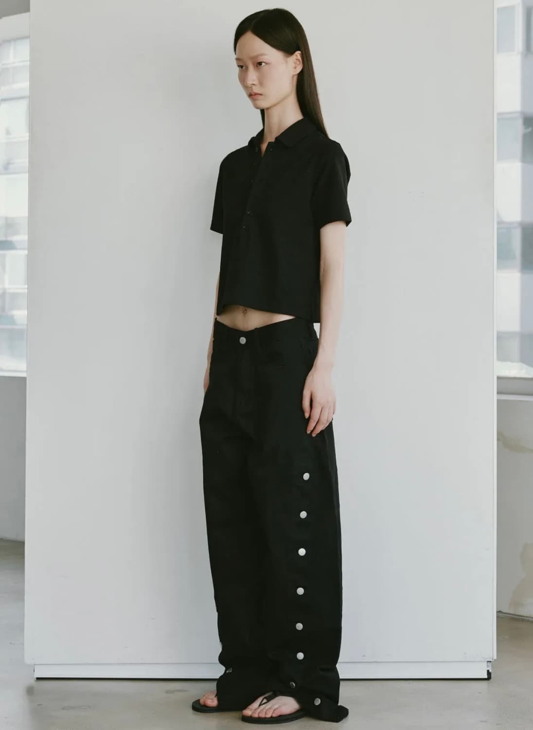 플리즈프로젝트 SIDE CURVED BUTTON PANTS 상품이미지2
