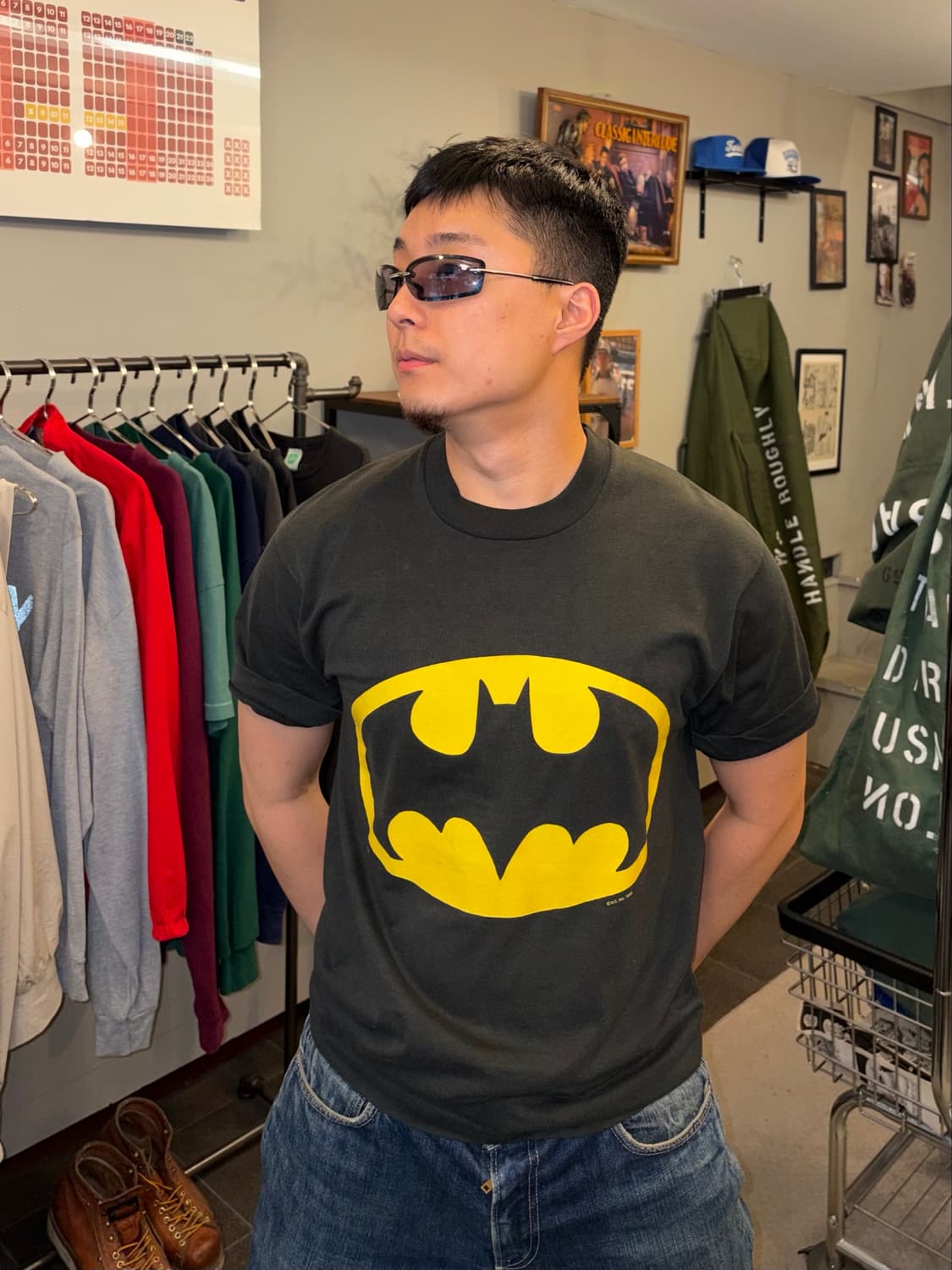 80’s Batman DC promo logo single T-shirt 상품이미지2