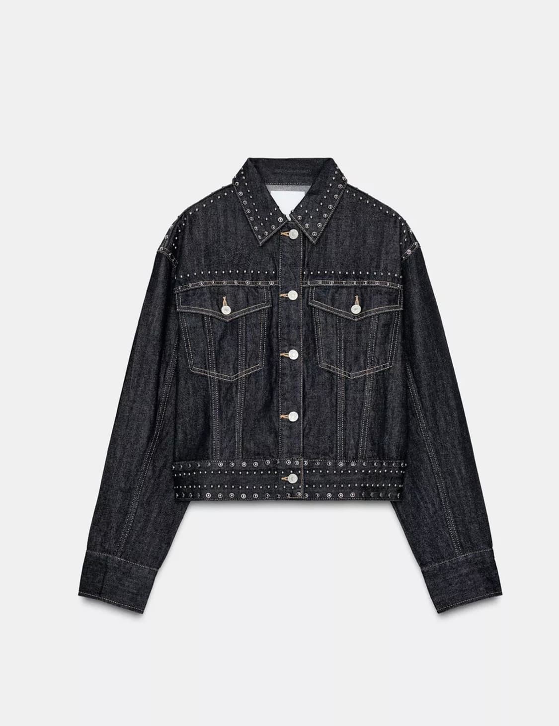 자라 스터드 청자켓 상품이미지1