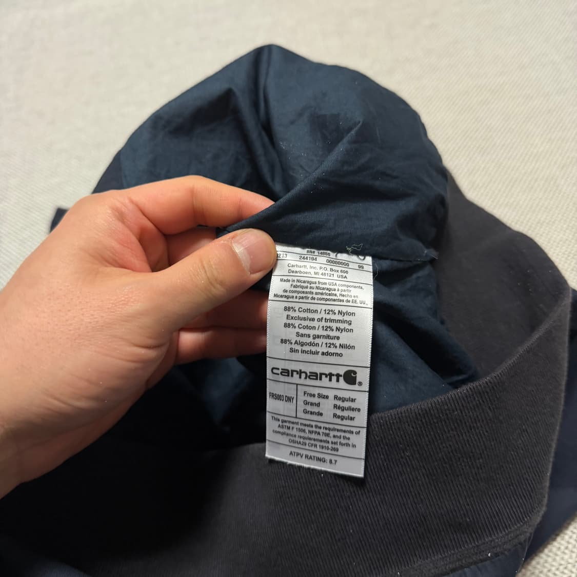 칼하트 트랙 바람막이 블루종 자켓 상품이미지3