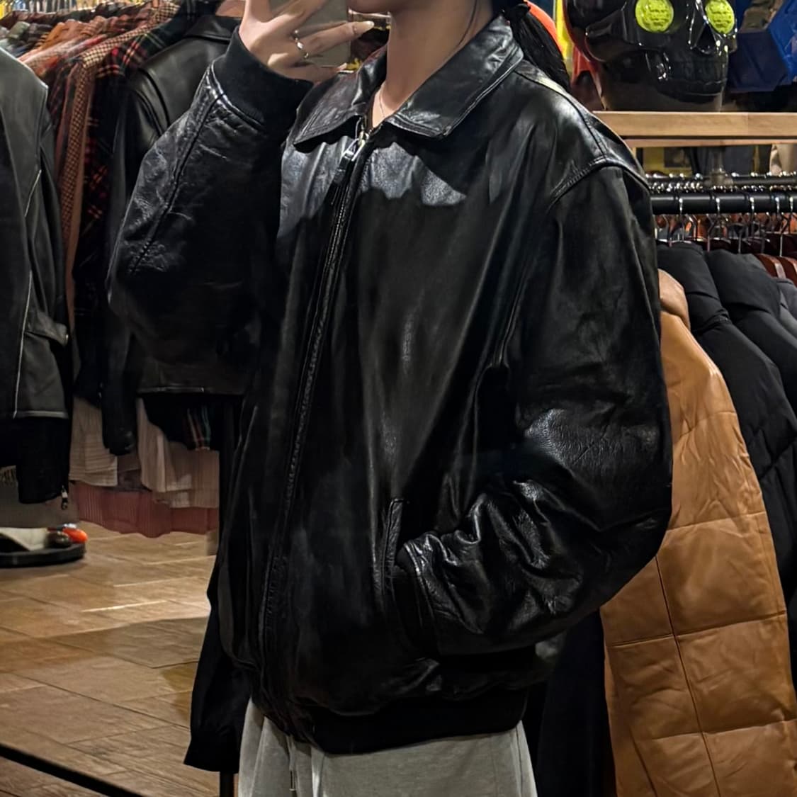 [HI] VTG 가죽자켓 블랙 상품이미지3