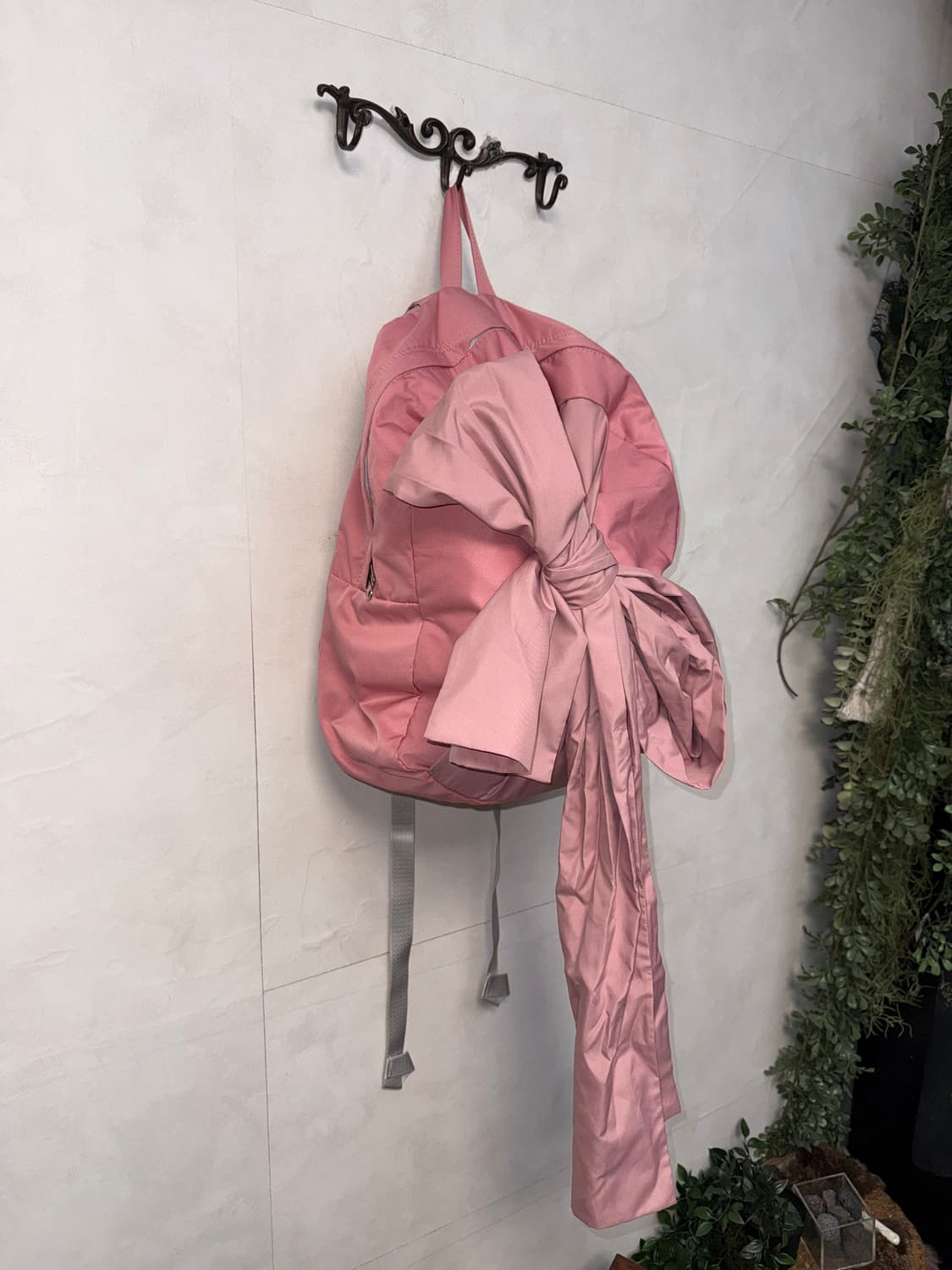 IUGAMAKARAS Knotted Backpack Old Pink 상품이미지3