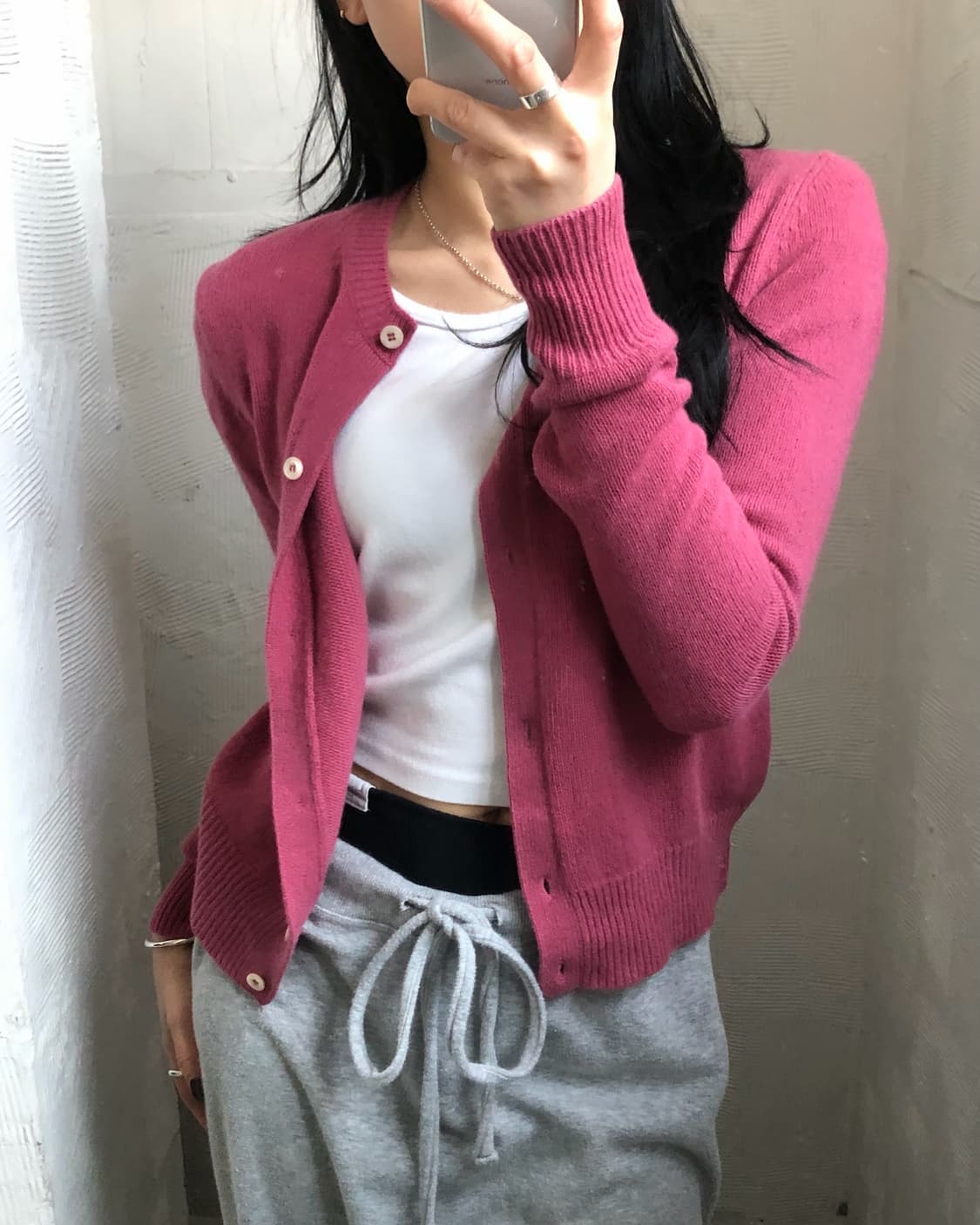 Prada 프라다 핑크 가디건 상품이미지2