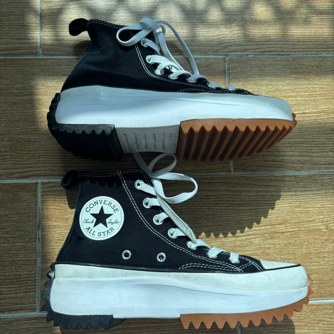 컨버스 런스타 하이크 하이 블랙 화이트 검 230mm 상품이미지4